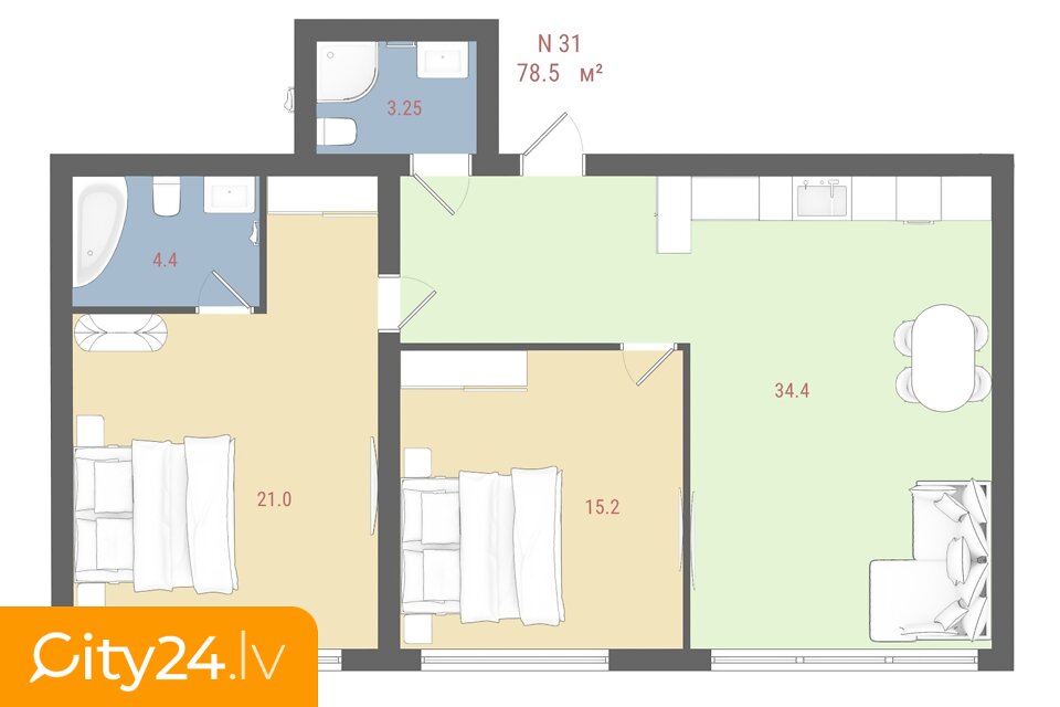 Buru iela, 17A, -31, Torņakalns, Rīga