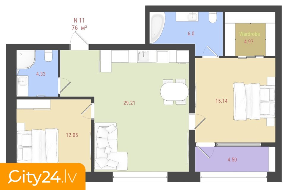 Buru iela, 17A, -11, Torņakalns, Rīga